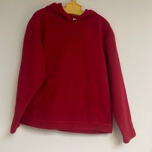 Fleece sweater with hood, size 6 for girls excellent condition